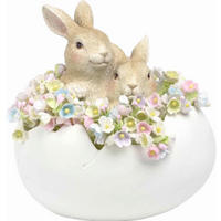 DEKOHASE   - Braun/Weiß, LIFESTYLE, Kunststoff (13,6/10,2/13,8cm)