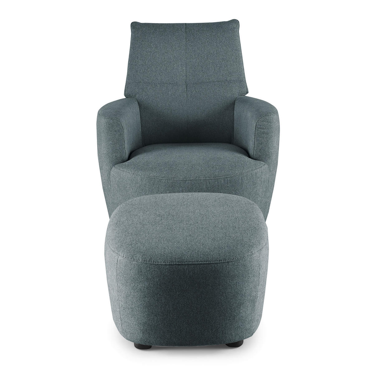 SESSEL Webstoff Blau    - Blau/Schwarz, Design, Textil/Metall (80/96/88cm) - SetOne by Musterring