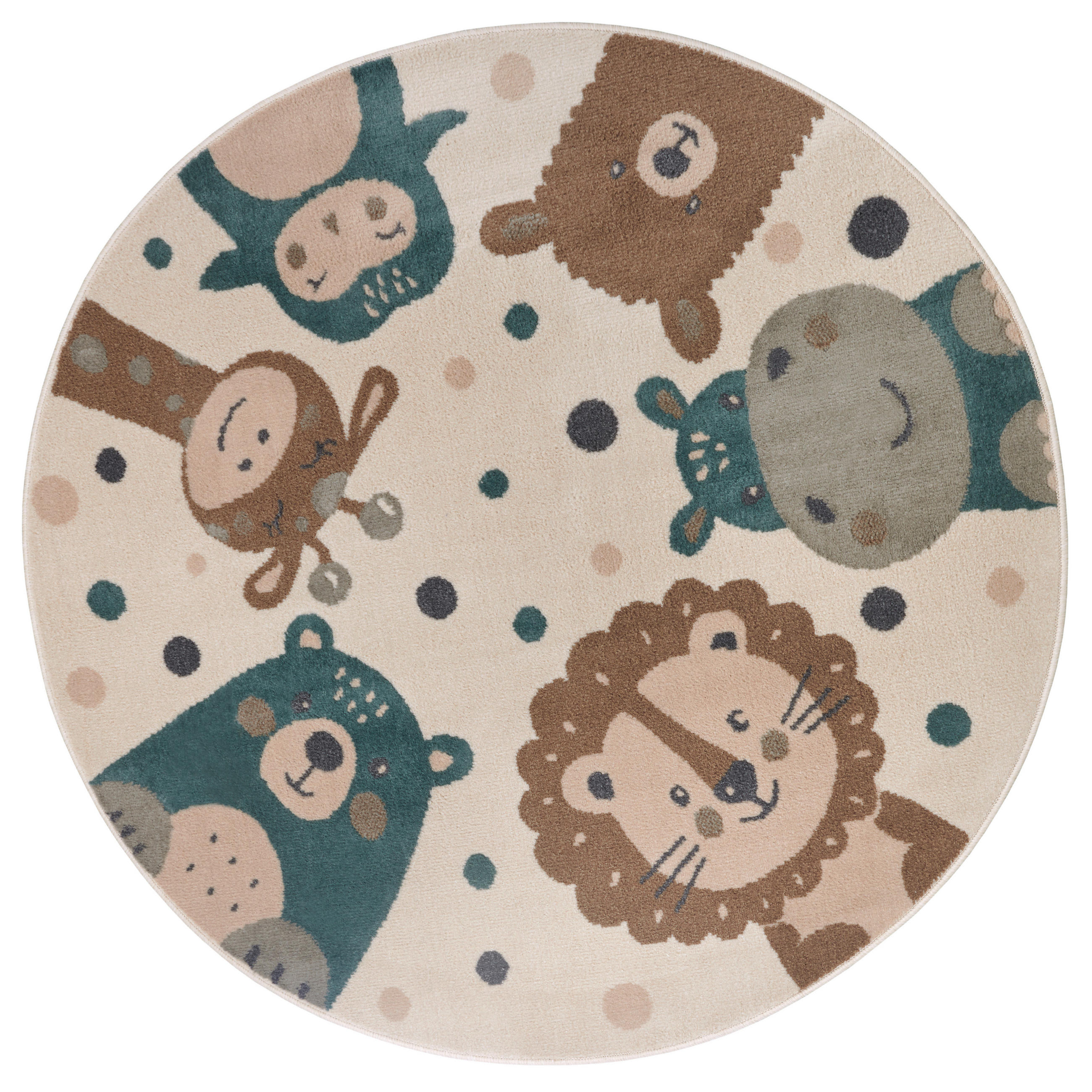 KINDERTEPPICH 140 cm Adventures Tier  - Beige/Multicolor, Design, Kunststoff/Textil (140cm) - Hanse Home