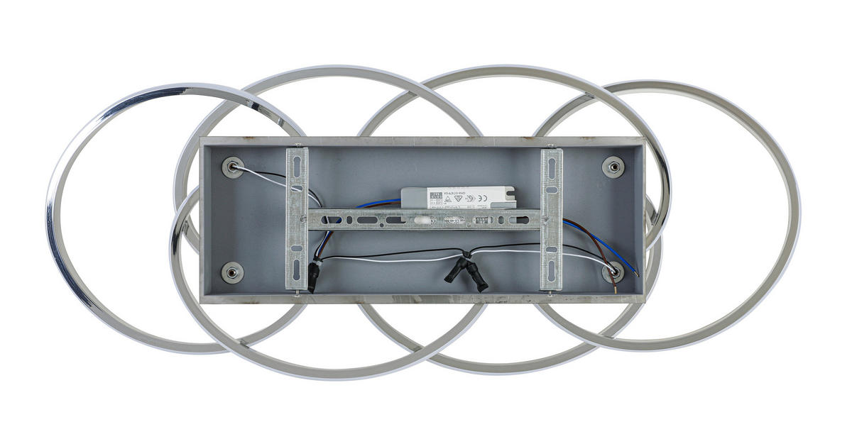 DECKENLEUCHTE 70/40/25 cm  - Chromfarben, Trend, Kunststoff/Metall (70/40/25cm) - Collett's Monde