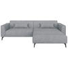 ECKSOFA Chenille Grau  - Hellbraun/Schwarz, Modern, Textil/Metall (300/190cm) - Carryhome