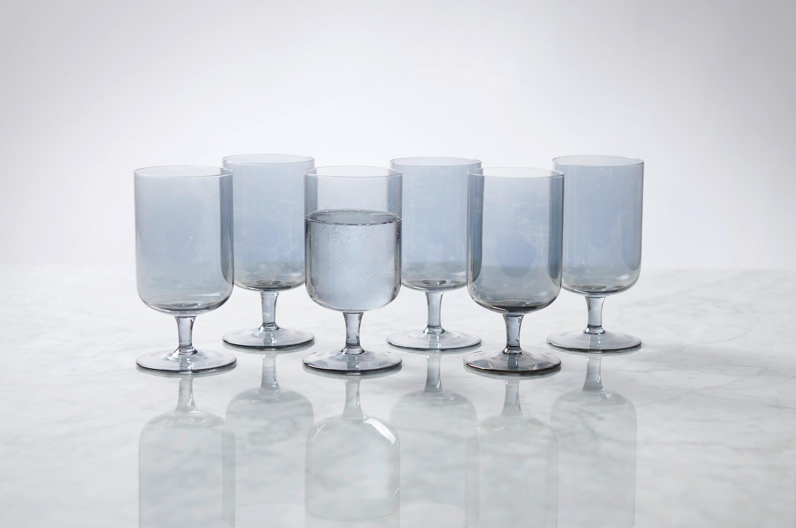WASSERGLAS 340 ml  - Grau, Trend, Glas (7,2/14,5cm) - Novel