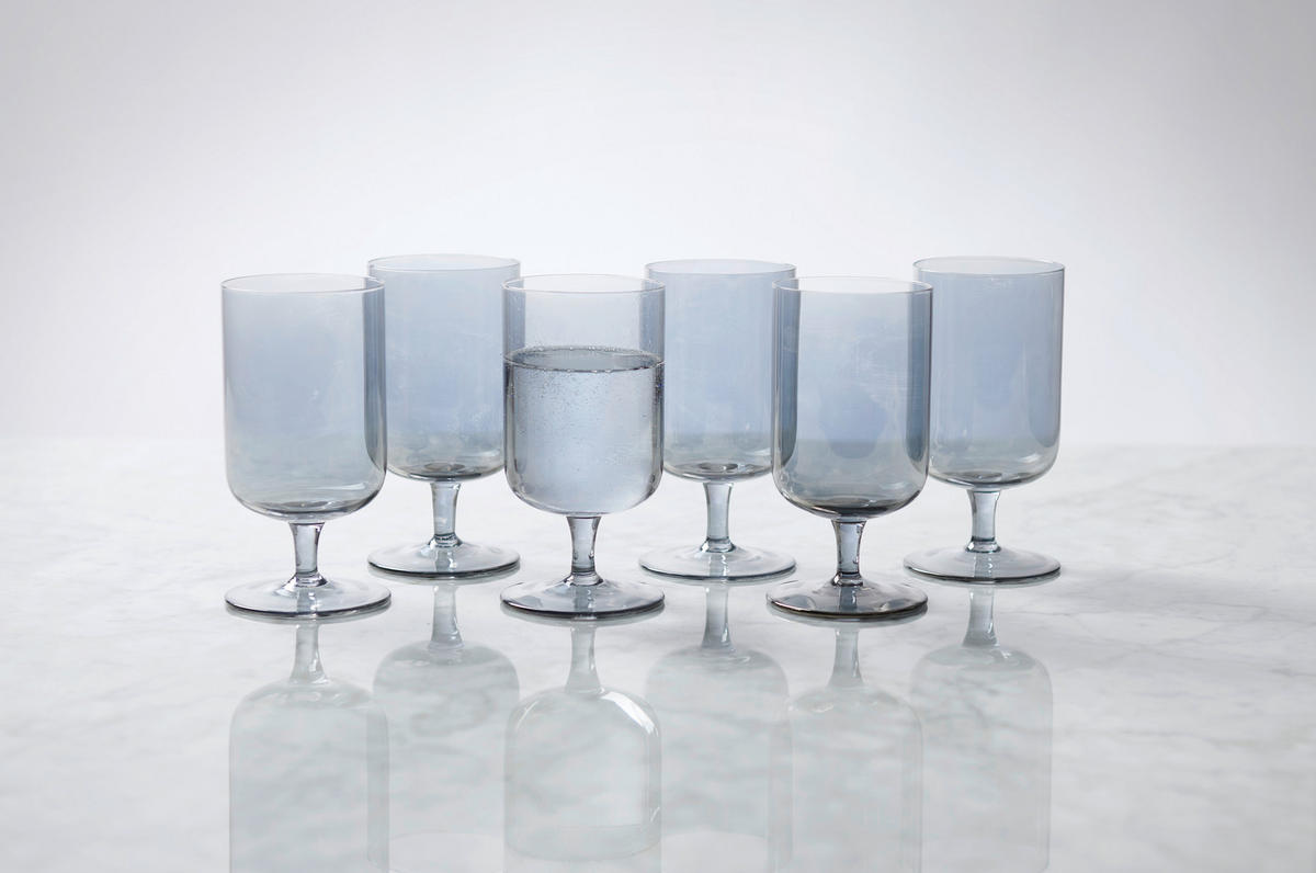 WASSERGLAS 340 ml  - Grau, Trend, Glas (7,2/14,5cm) - Novel