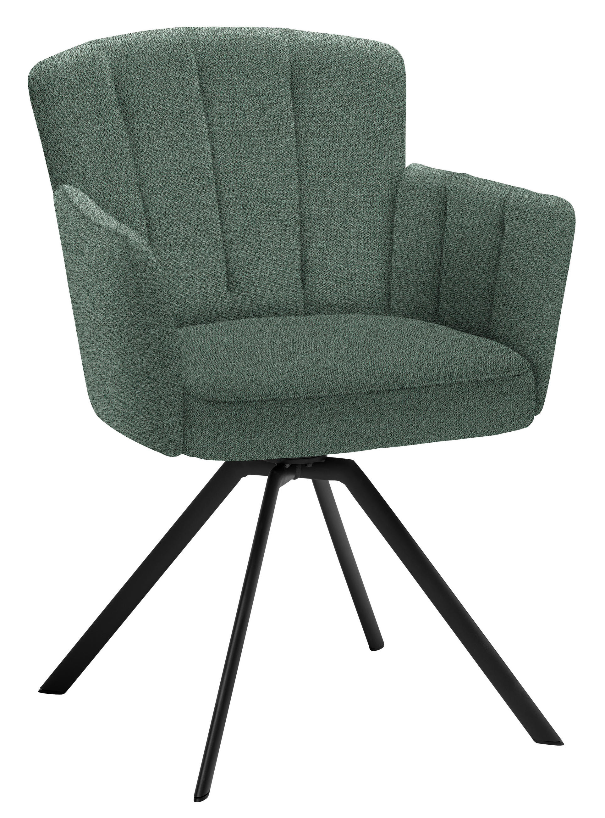 ARMLEHNSTUHL Stahl Webstoff  - Blau/Anthrazit, Design, Textil/Metall (58/83/62cm) - Venjakob