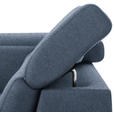 WOHNLANDSCHAFT inkl.Funktionen Blau Webstoff  - Blau/Silberfarben, Design, Textil/Metall (168/320/226cm) - Xora