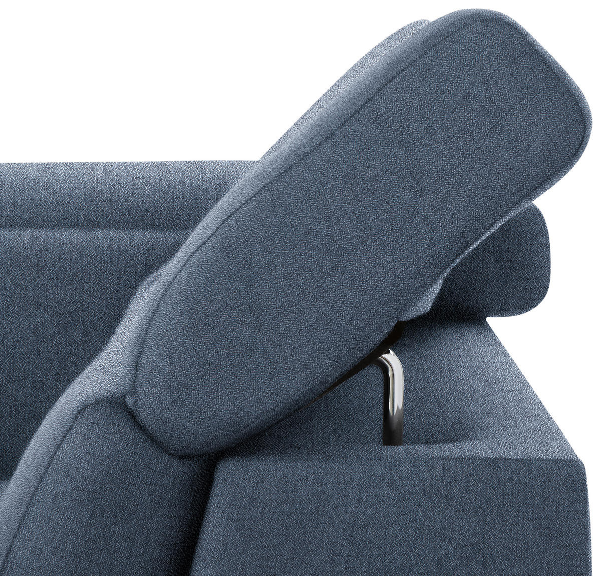 WOHNLANDSCHAFT in Webstoff Blau  - Blau/Silberfarben, Design, Textil/Metall (168/320/226cm) - Xora