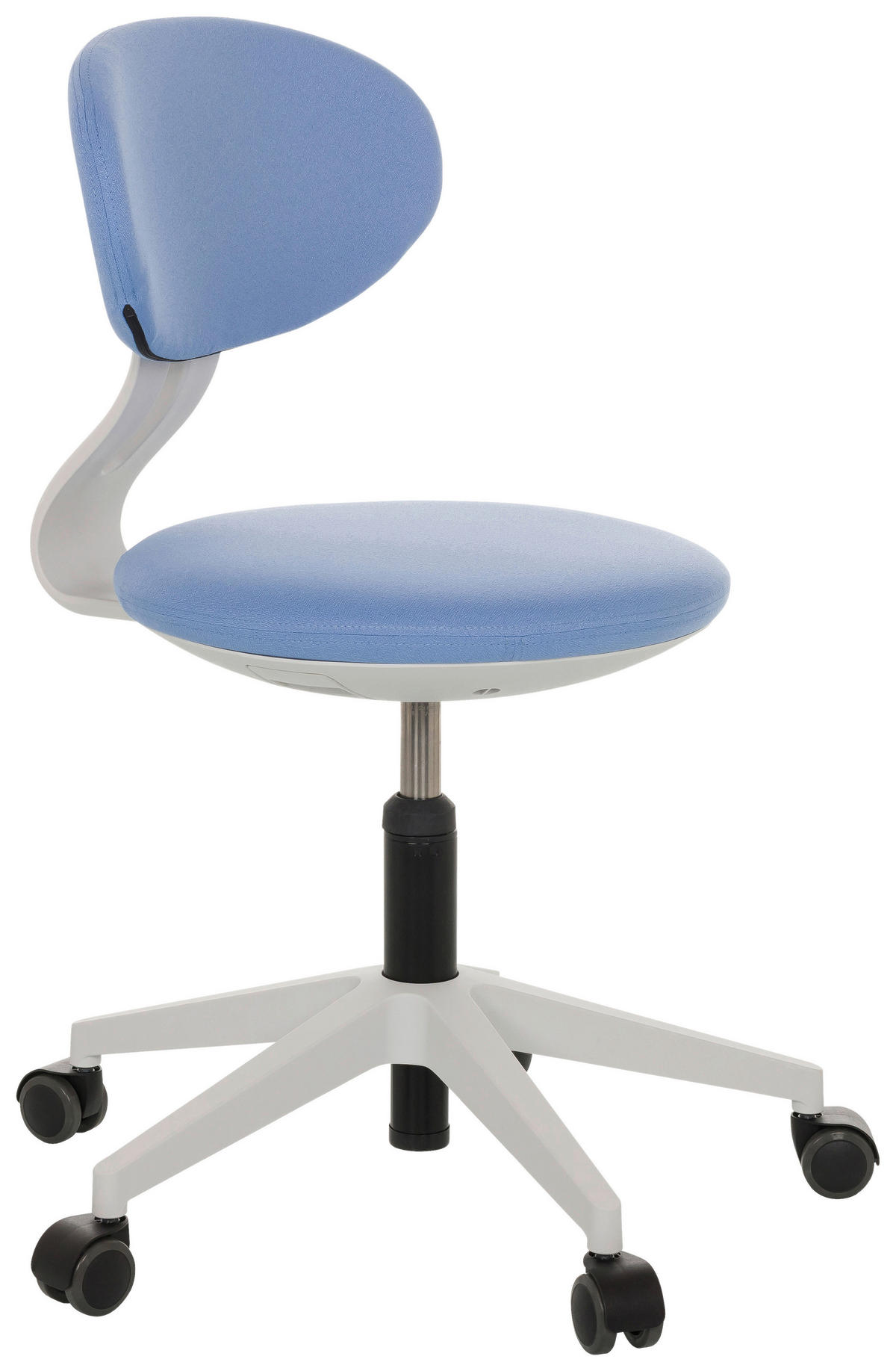 OTOČNÁ ŽIDLE PRO MLÁDEŽ, modrá - šedá/modrá, Basics, textil/plast (42/66-87/52cm) - MID.YOU