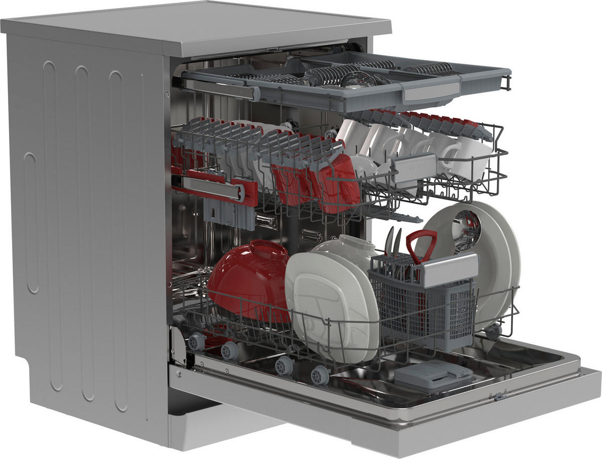 GESCHIRRSPÜLER QW-NA3YF42AI-DE  - Edelstahlfarben, KONVENTIONELL, Kunststoff/Metall (59,8/82/57cm) - Sharp