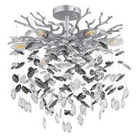 DECKENLEUCHTE Queena 50/54 cm  - Klar/Silberfarben, Design, Glas/Metall (50/54cm) - Globo