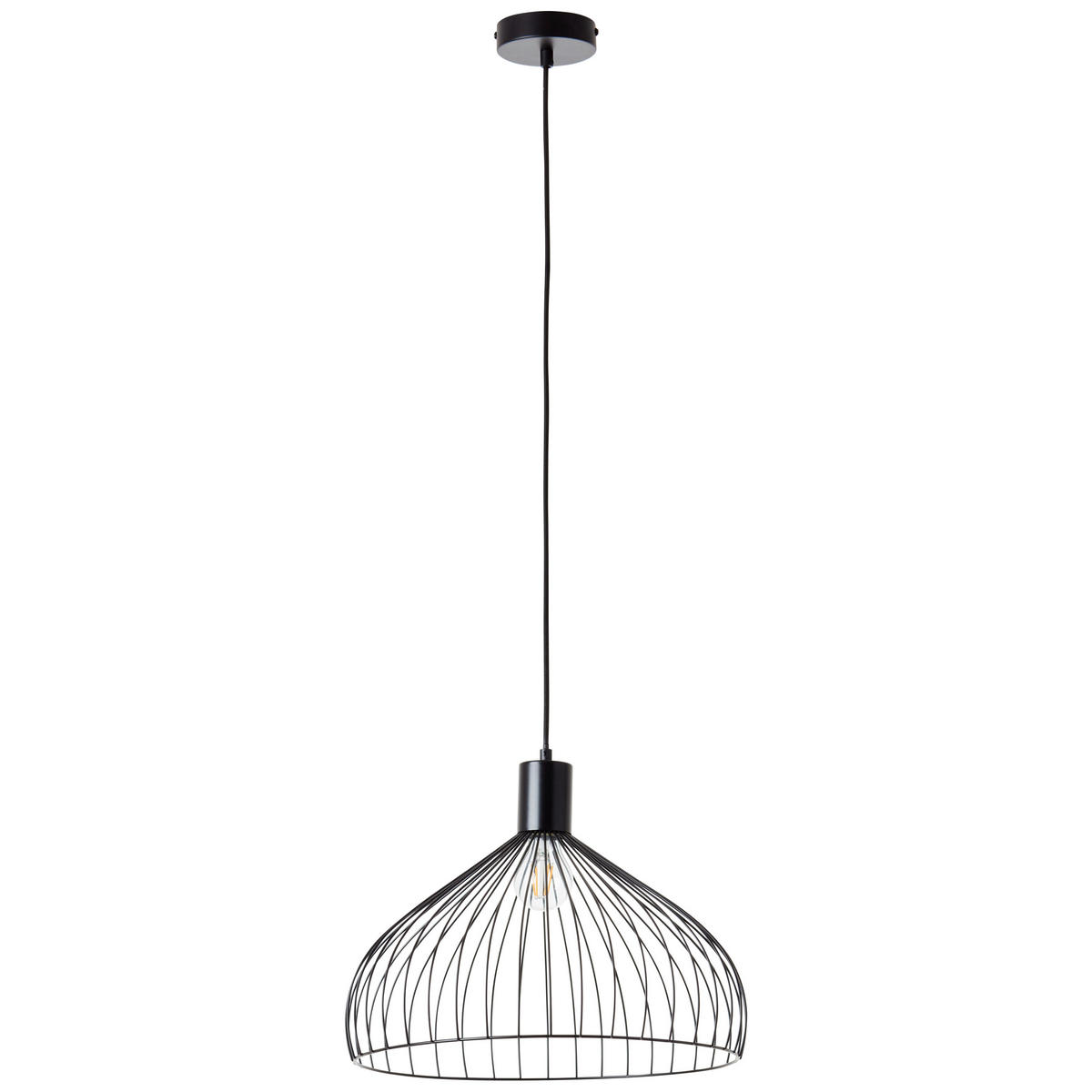 PENDELLEUCHTE 40/135,5 cm    - Schwarz, Basics, Metall (40/135,5cm) - Brilliant