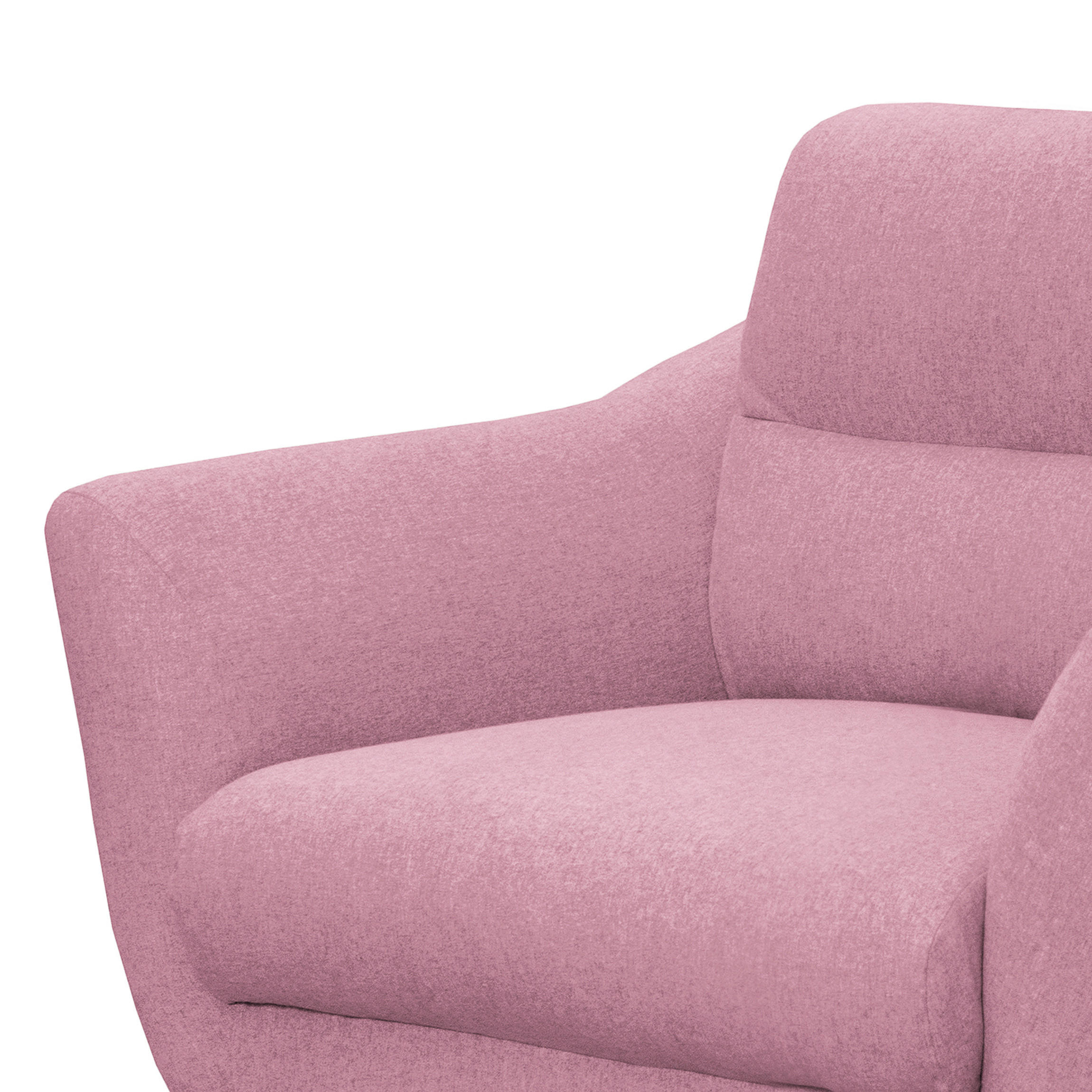 SESSEL in Webstoff Rosa  - Schwarz/Rosa, Design, Holz/Textil (92/87/88cm) - Livetastic