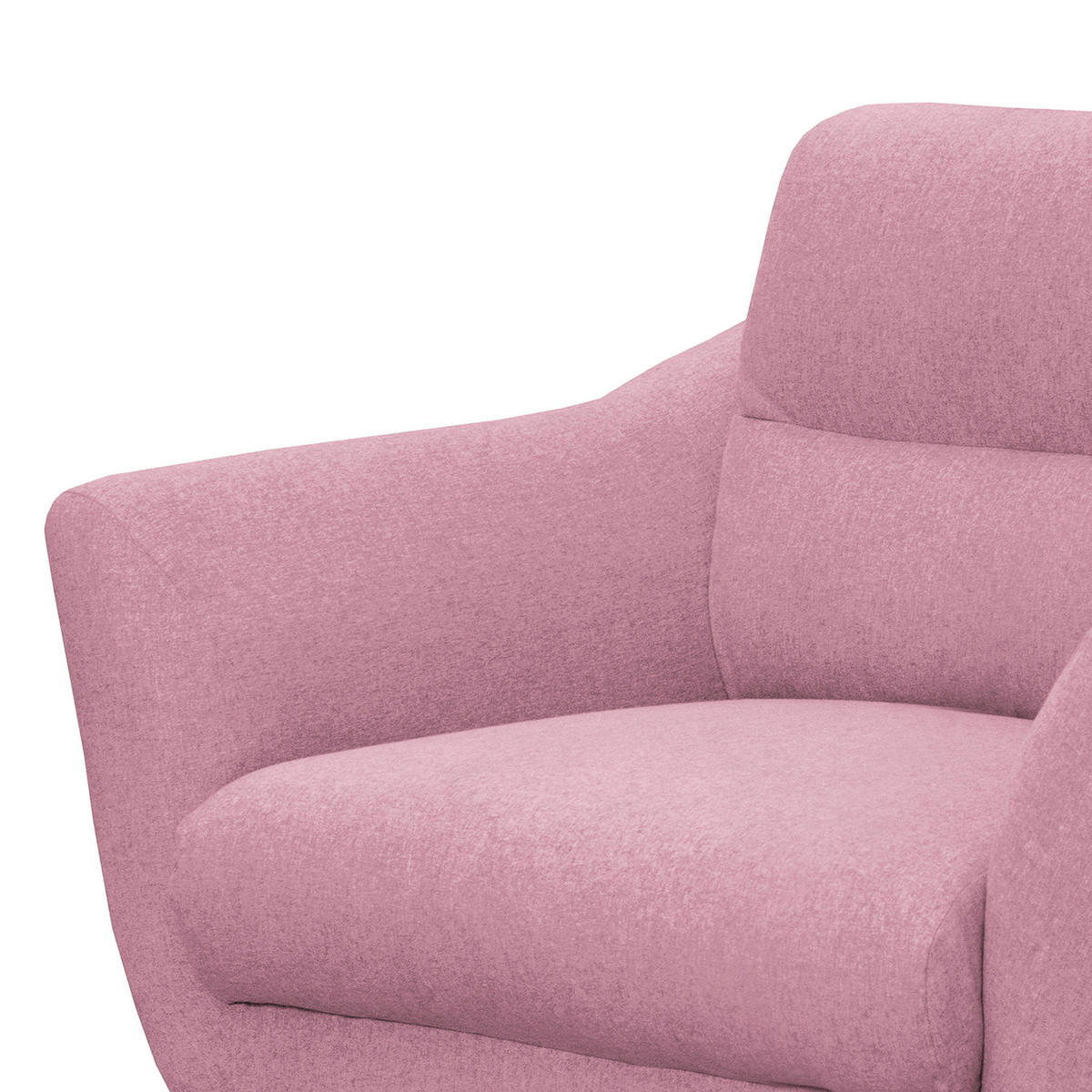 SESSEL in Webstoff Rosa  - Schwarz/Rosa, Design, Holz/Textil (92/87/88cm) - Livetastic