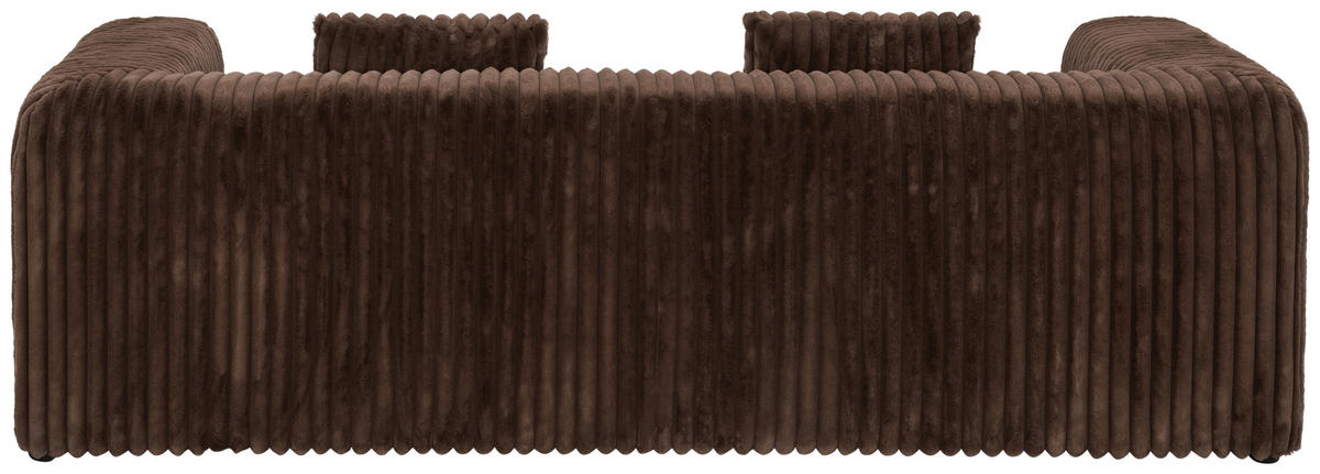 SOFA Cord Braun  - Schwarz/Braun, MODERN, Kunststoff/Textil (224/68/99cm) - MID.YOU