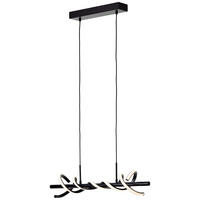 LED-PENDELLEUCHTE 75,5/18/150 cm  - Schwarz, Design, Kunststoff/Metall (75,5/18/150cm) - Brilliant