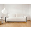 SCHLAFSOFA in Textil Creme, Schwarz  - Creme/Schwarz, Design, Holz/Textil (244/97/97cm) - MID.YOU