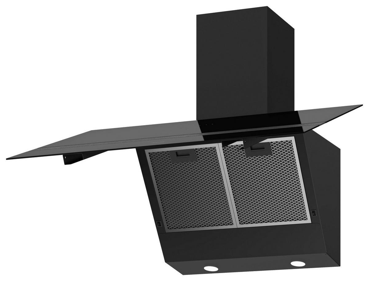 DUNSTABZUGSHAUBE ALIS90S2  - Schwarz, Basics, Glas/Metall (89,6/76,7-115,2/41,6cm) - Oranier