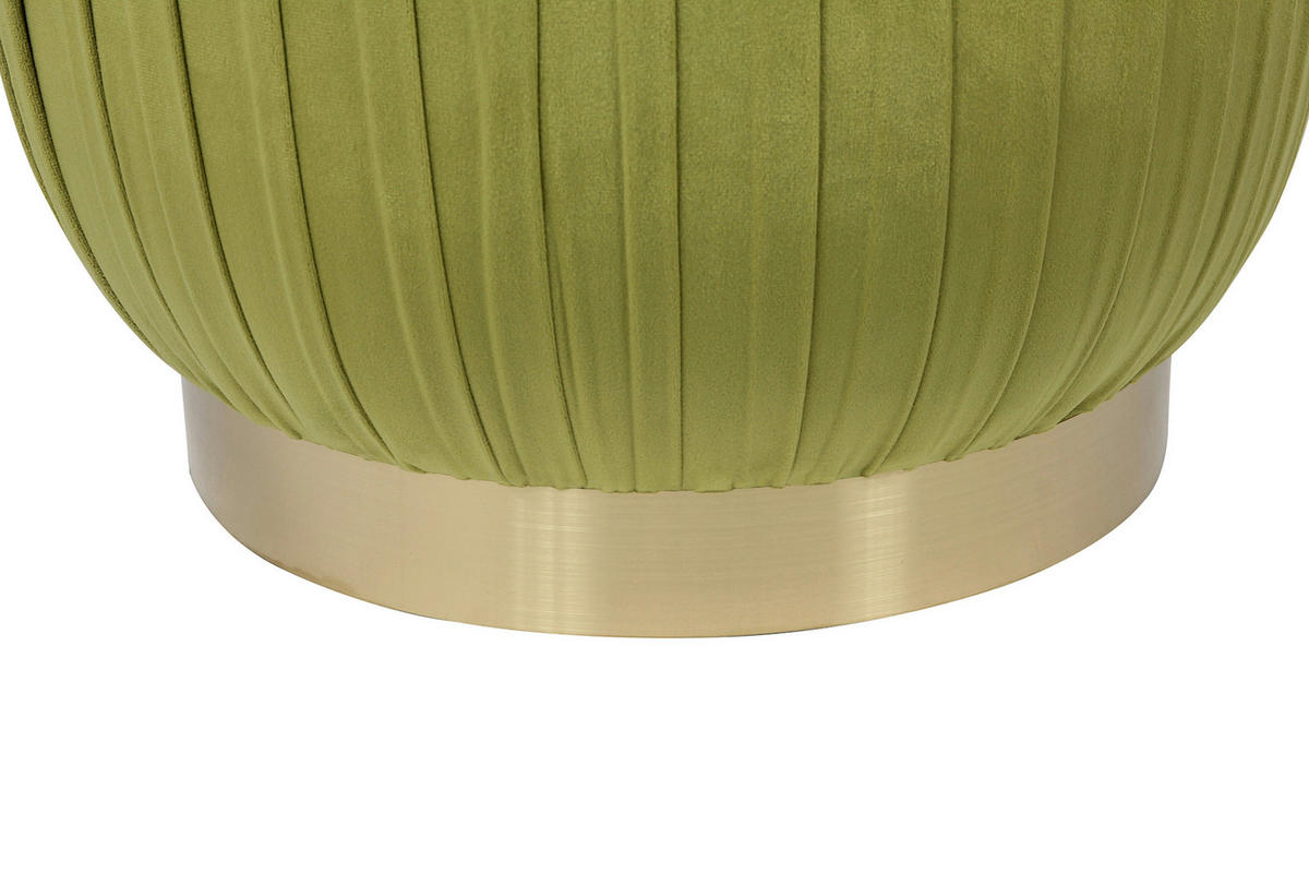 TABURET, plast, kov, 43/42/43 cm - zelená/barvy zlata, Design, kov/plast (43/42/43cm)