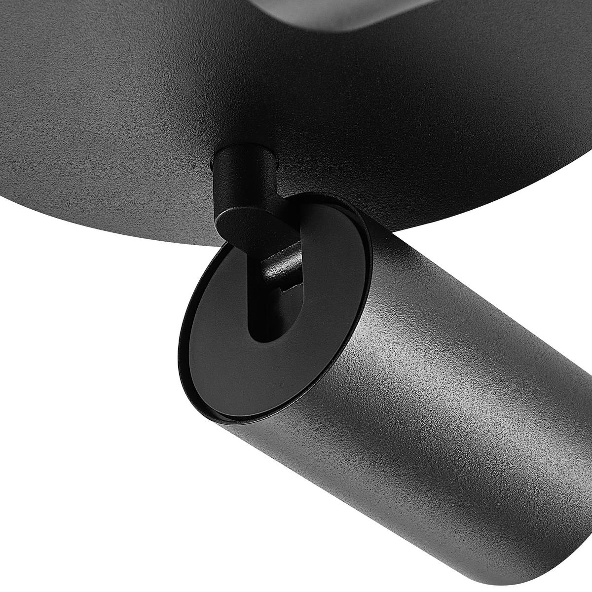 DECKENSTRAHLER - Schwarz, Design, Metall (20/20/12,5cm)