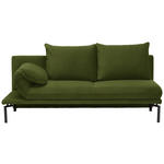 LIEGE in Webstoff Dunkelgrün  - Dunkelgrün/Schwarz, Design, Textil/Metall (200/90/88cm) - Dieter Knoll