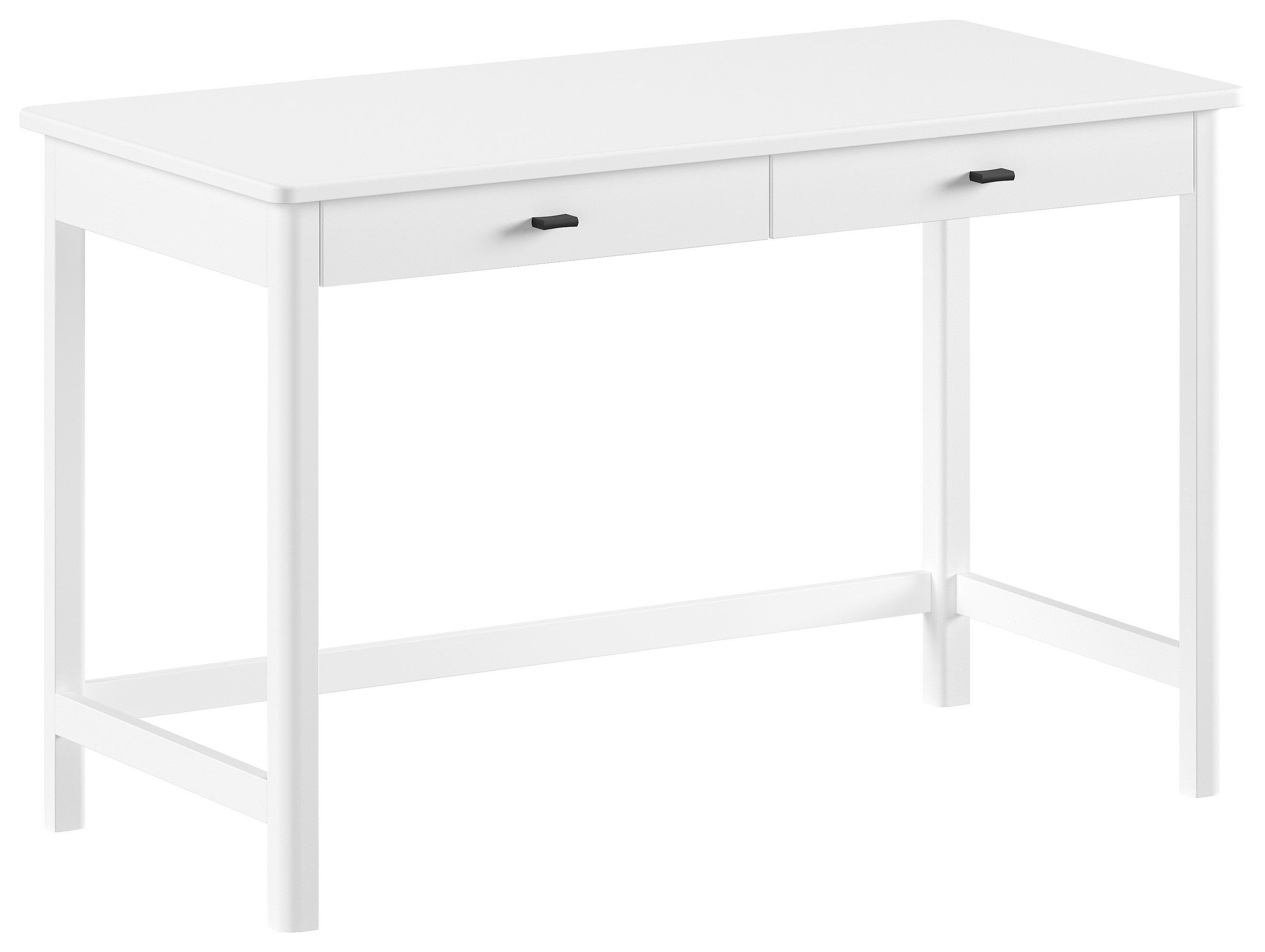 JUGENDSCHREIBTISCH Buche massiv  - Schwarz/Weiß, MODERN, Holz/Metall (120/77/60cm) - MID.YOU