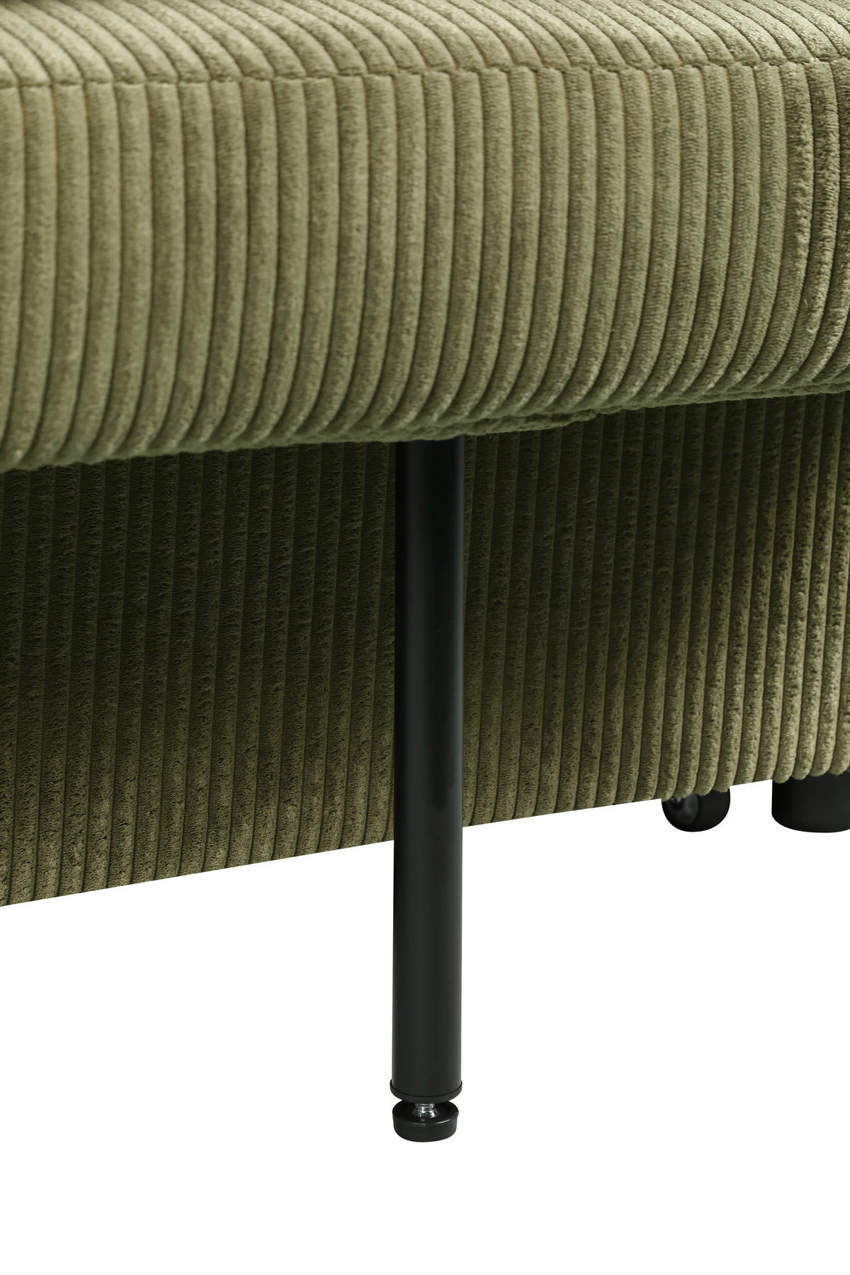 SCHLAFSESSEL PIANA Cord Grün Liegefunktion  - Schwarz/Grün, Design, Kunststoff/Textil (108/86/90cm) - MID.YOU