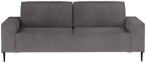 SCHLAFSOFA in Webstoff Grau  - Schwarz/Grau, Design, Textil/Metall (240/89/103cm) - Ti'me
