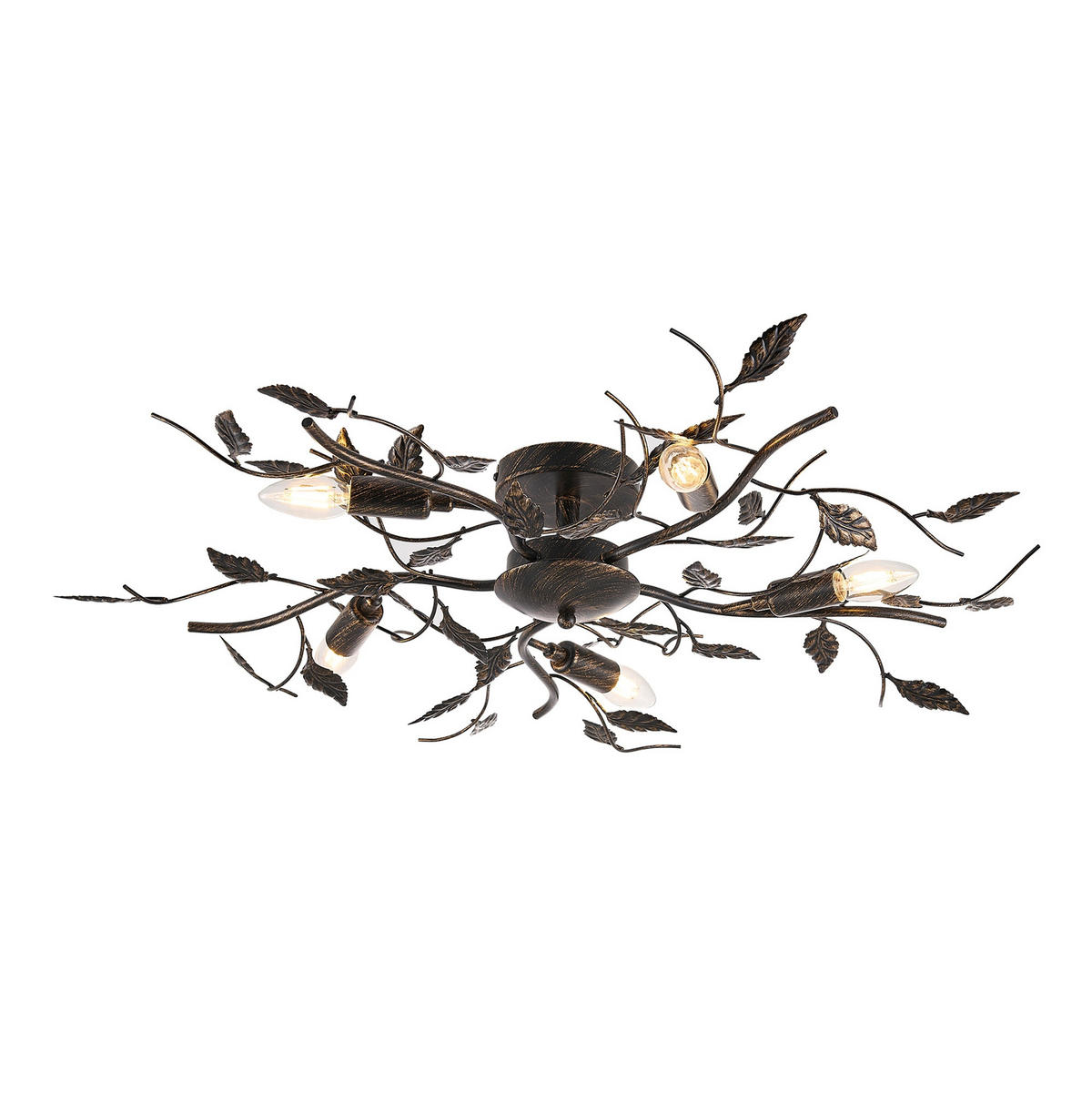 DECKENLEUCHTE Ashford 78/16,5 cm   - Goldfarben/Schwarz, KONVENTIONELL, Metall (78/16,5cm) - Novel