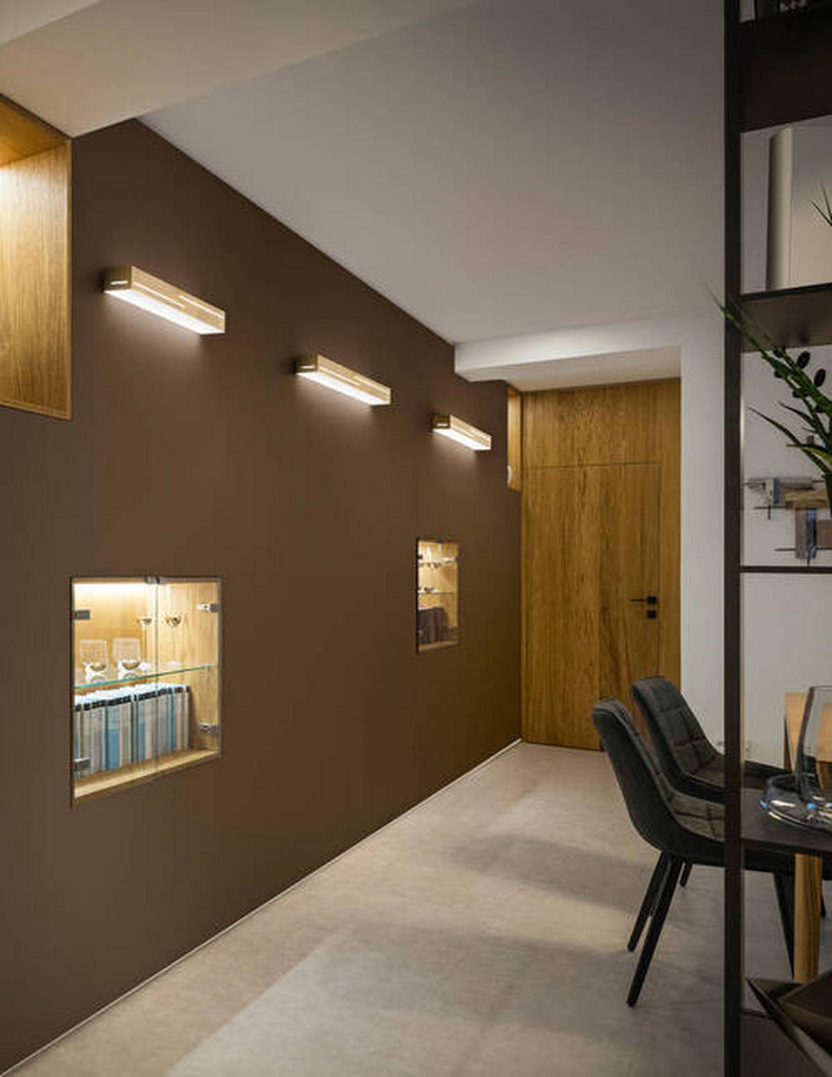 LED-WANDLEUCHTE Banny 50,5/7/5 cm   - Messingfarben, Basics, Kunststoff/Metall (50,5/7/5cm) - Fabas Luce