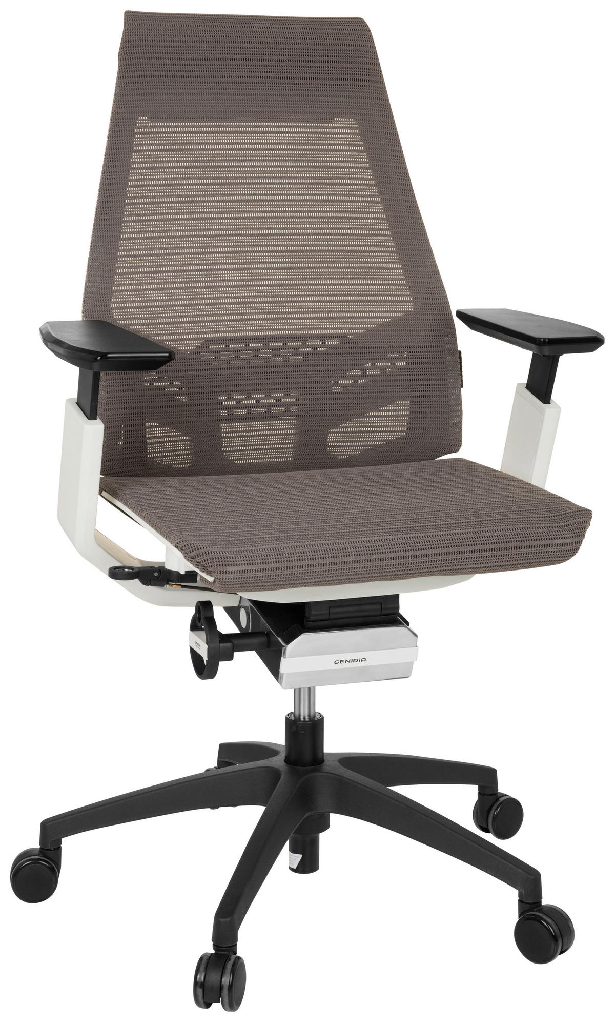 SNURRSTOL  i nätklädsel grå, svart, vit  - vit/grå, Modern, textil/plast (70/112/55cm) - MID.YOU