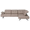 ROHOVÁ SEDAČKA, kůže, šedavě hnědá - antracitová/šedavě hnědá, Design, kov/kůže (289/229cm) - Joop!