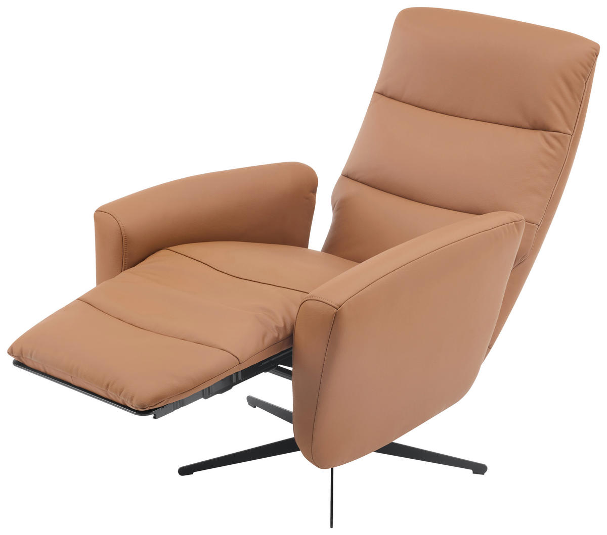 RELAXSESSEL in Textil, Leder Braun  - Schwarz/Braun, Design, Leder/Textil (76/112/80cm) - Livetastic