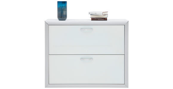 SCHUHKIPPER  in 109/88/32 cm  - Chromfarben/Alufarben, Design, Glas/Holzwerkstoff (109/88/32cm) - Dieter Knoll