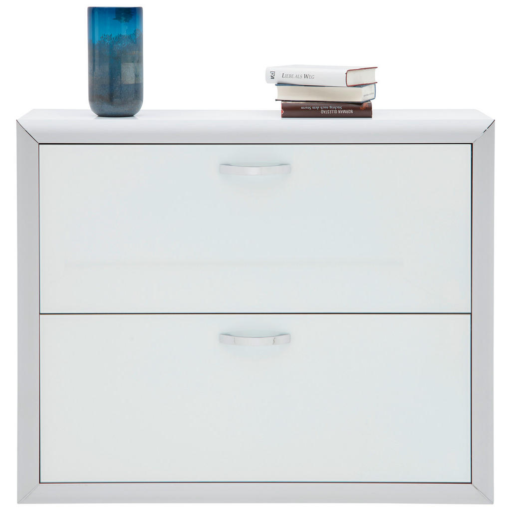 Thumbnail - Dieter Knoll Schuhkipper, Weiß, Alu, Metall, 109x88x32 cm, erweiterbar, Beimöbel erhältlich, hängend, Garderobe, Schuhau...