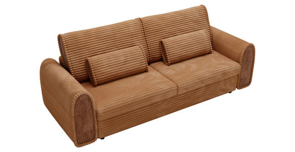 SCHLAFSOFA in Cord, Feincord Rostfarben, Hellbraun  - Hellbraun/Rostfarben, KONVENTIONELL, Kunststoff/Textil (240/83/116cm) - Carryhome