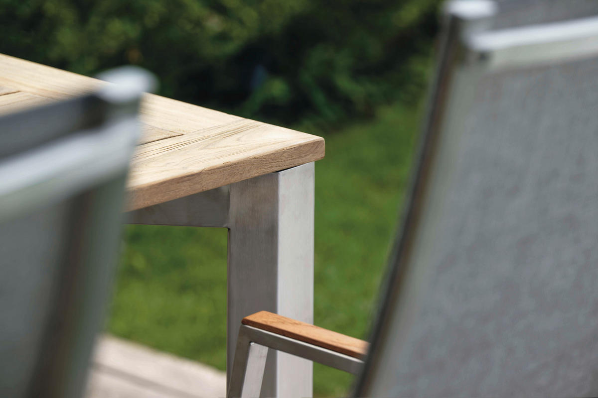 GARTENTISCHGESTELL 160/90/73 cm Metall Edelstahlfarben  - Edelstahlfarben, Basics, Metall (160/90/73cm) - Stern