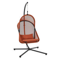 HÄNGESESSEL 123/192/102 cm Stahl  - Anthrazit/Rot, KONVENTIONELL, Kunststoff/Textil (123/192/102cm) - Siena Garden