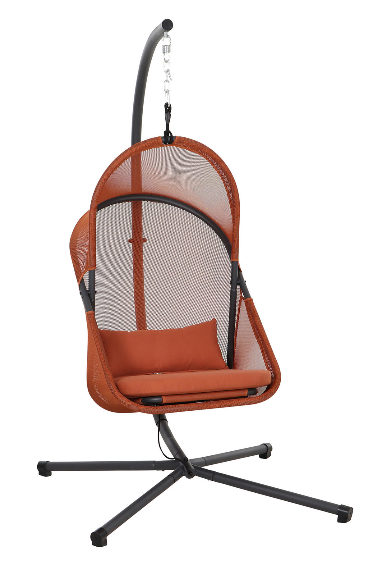 HÄNGESESSEL 123/192/102 cm Stahl  - Anthrazit/Rot, KONVENTIONELL, Kunststoff/Textil (123/192/102cm) - Siena Garden