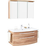 BADEZIMMER  in 100 cm  - Eichefarben/Weiß, KONVENTIONELL, Glas/Keramik (100cm) - Novel