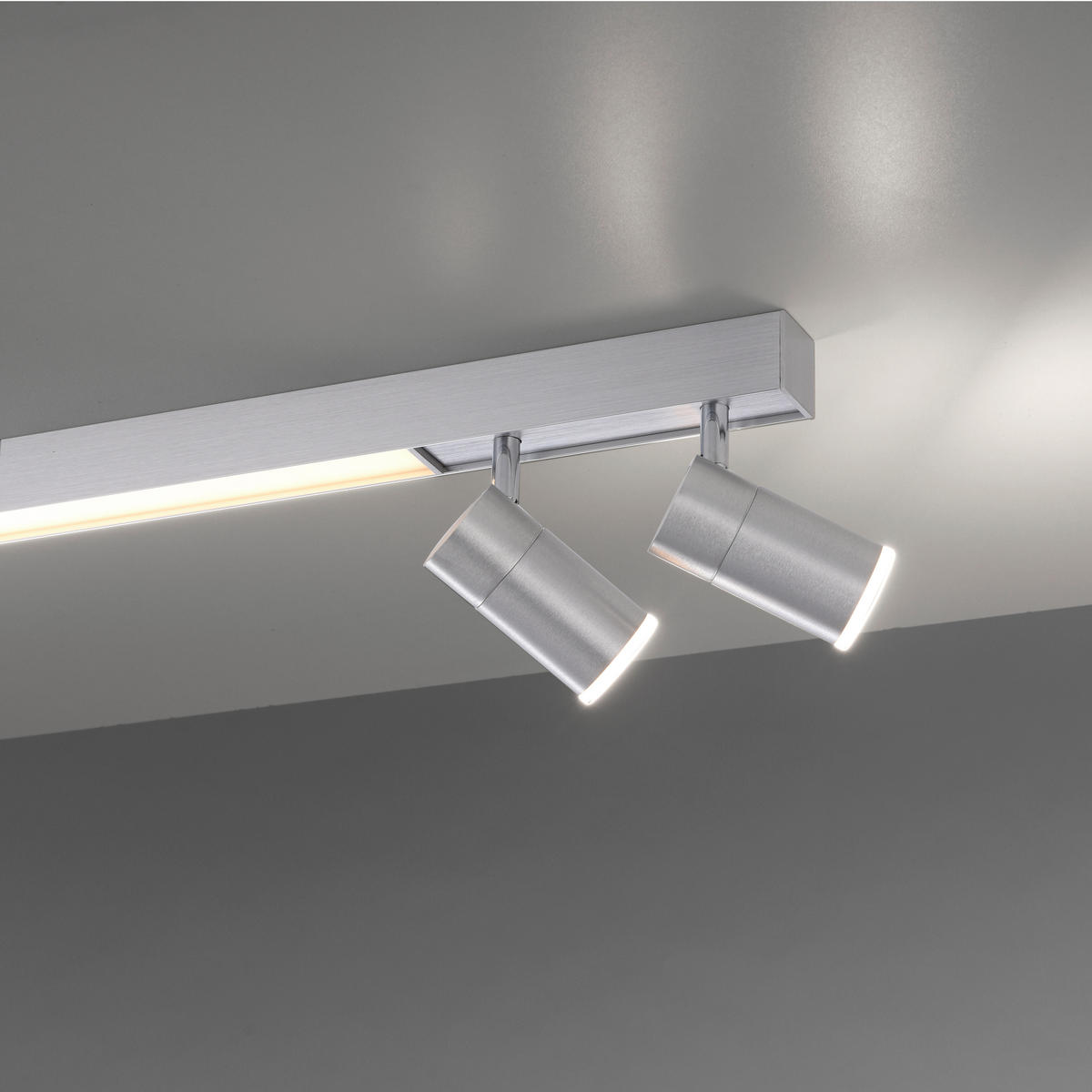 PLAFONIERĂ CU LED - Design, plastic/metal (120/19/5cm)
