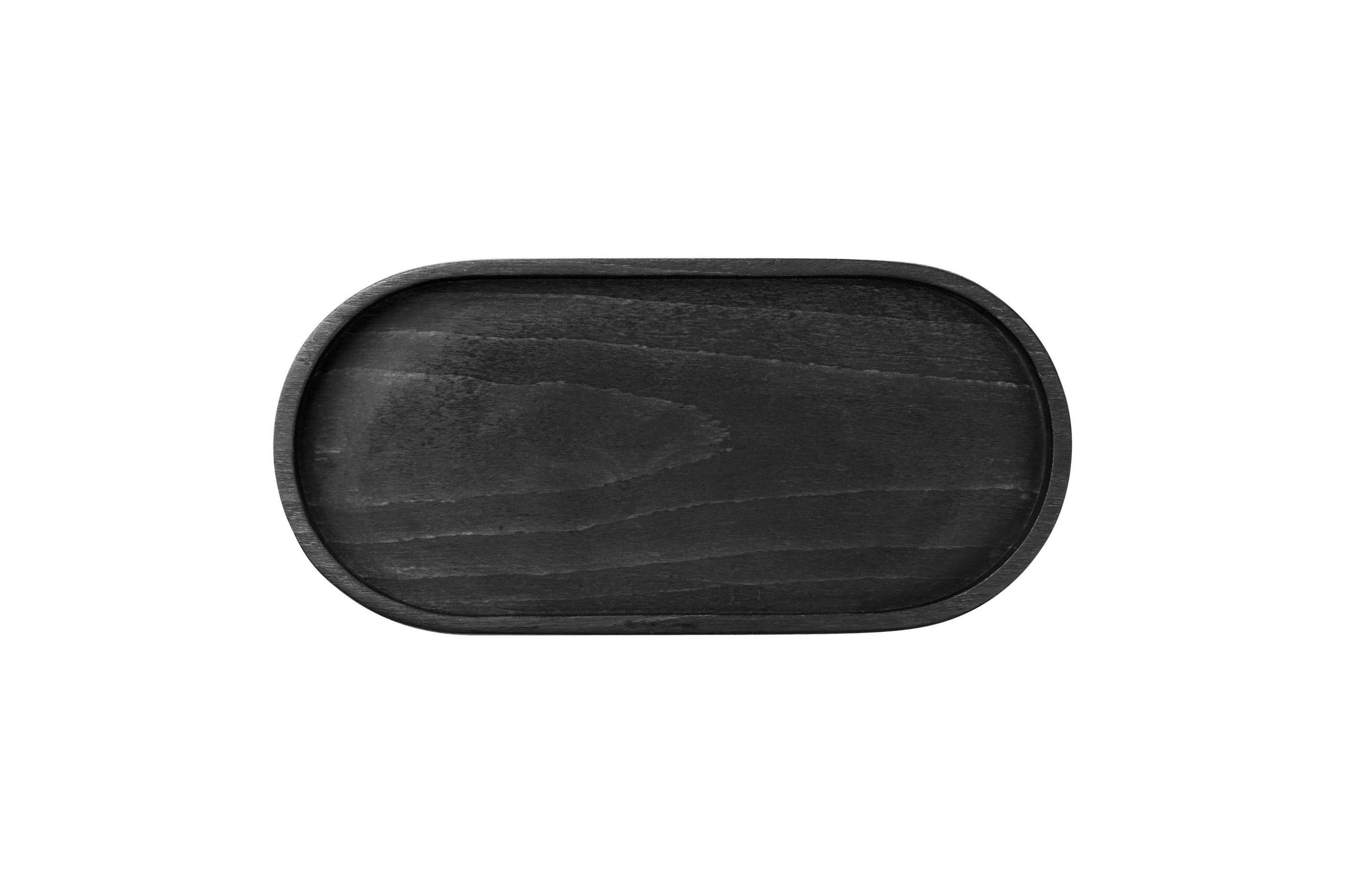SERVIERTABLETT  11/23 cm   - Schwarz, Natur, Holz (11/23cm) - ASA