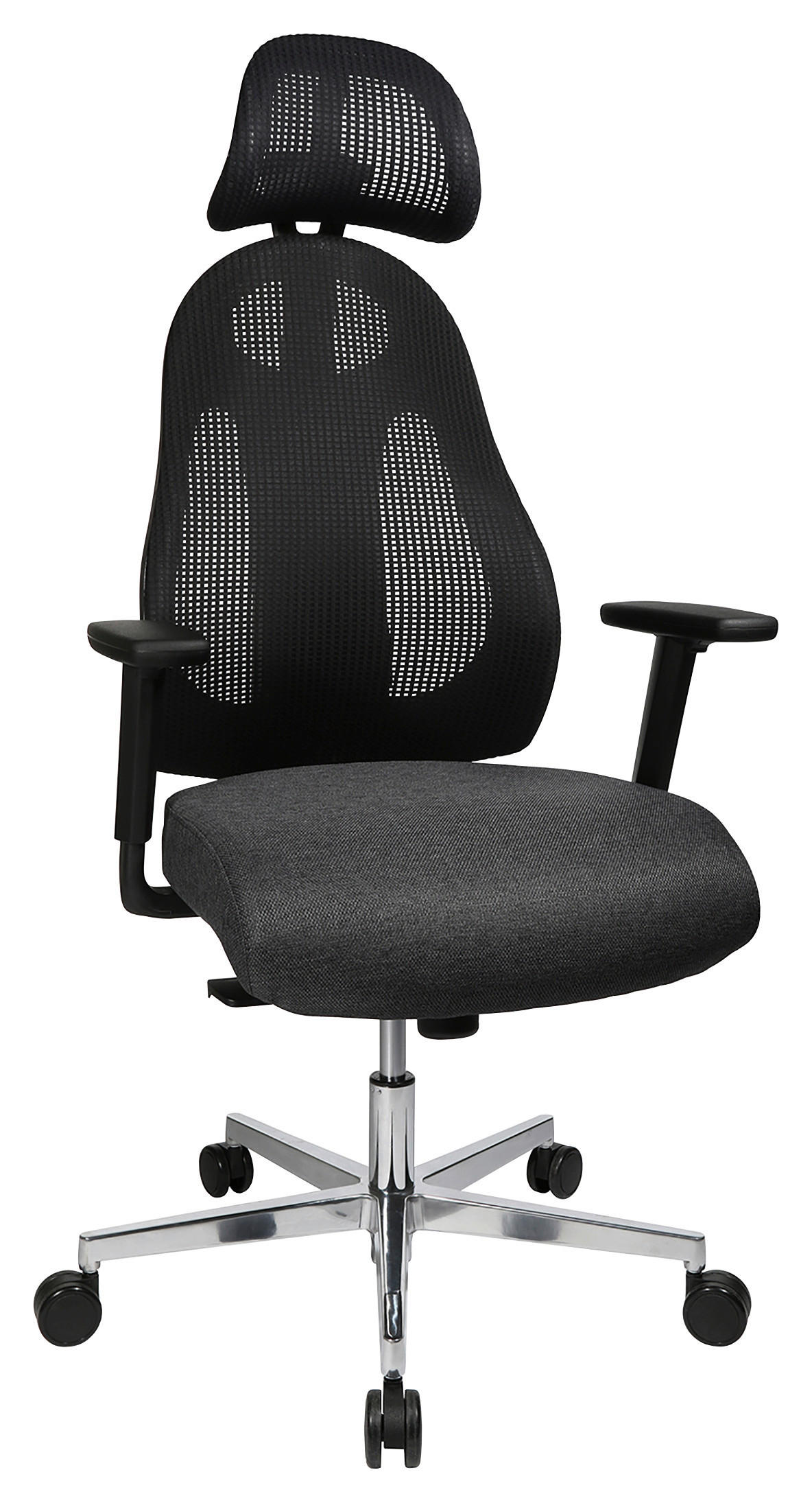 FORGÓSZÉK  szövet, háló fekete  - fekete/alumíniumszínű, Design, műanyag/textil (48/108-122/48cm) - Dieter Knoll