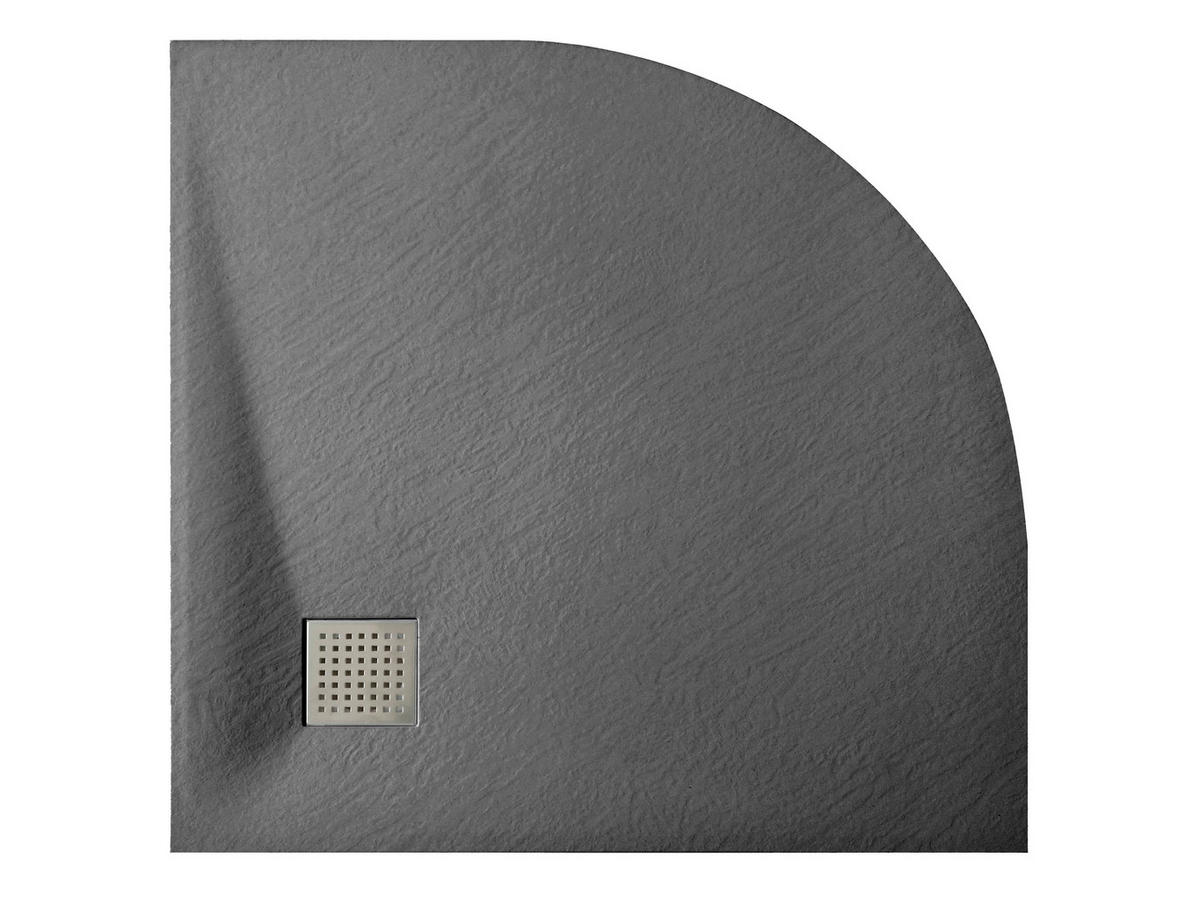 DUSCHTASSE Schwarz   - Schwarz, KONVENTIONELL, Kunststoff (90/2,6/90cm) - Sanotechnik