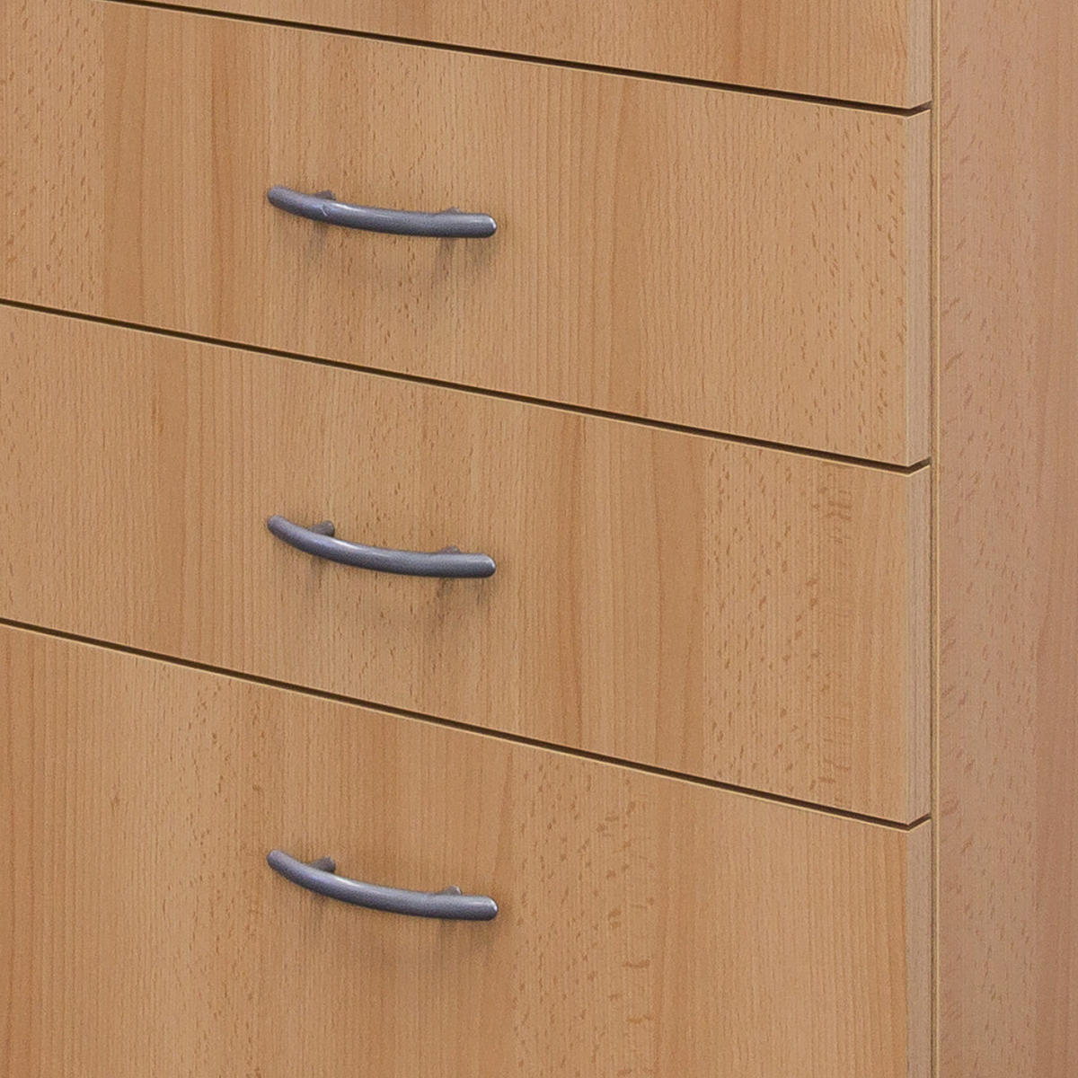 SCHUBKASTENUNTERSCHRANK 50/85/60 cm  in Buchefarben  - Edelstahlfarben/Beige, Holzwerkstoff/Kunststoff (50/85/60cm) - FlexWell