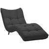 RELAXLIEGE in Cord Dunkelgrau  - Dunkelgrau/Schwarz, Design, Textil/Metall (87/93/188cm) - Xora