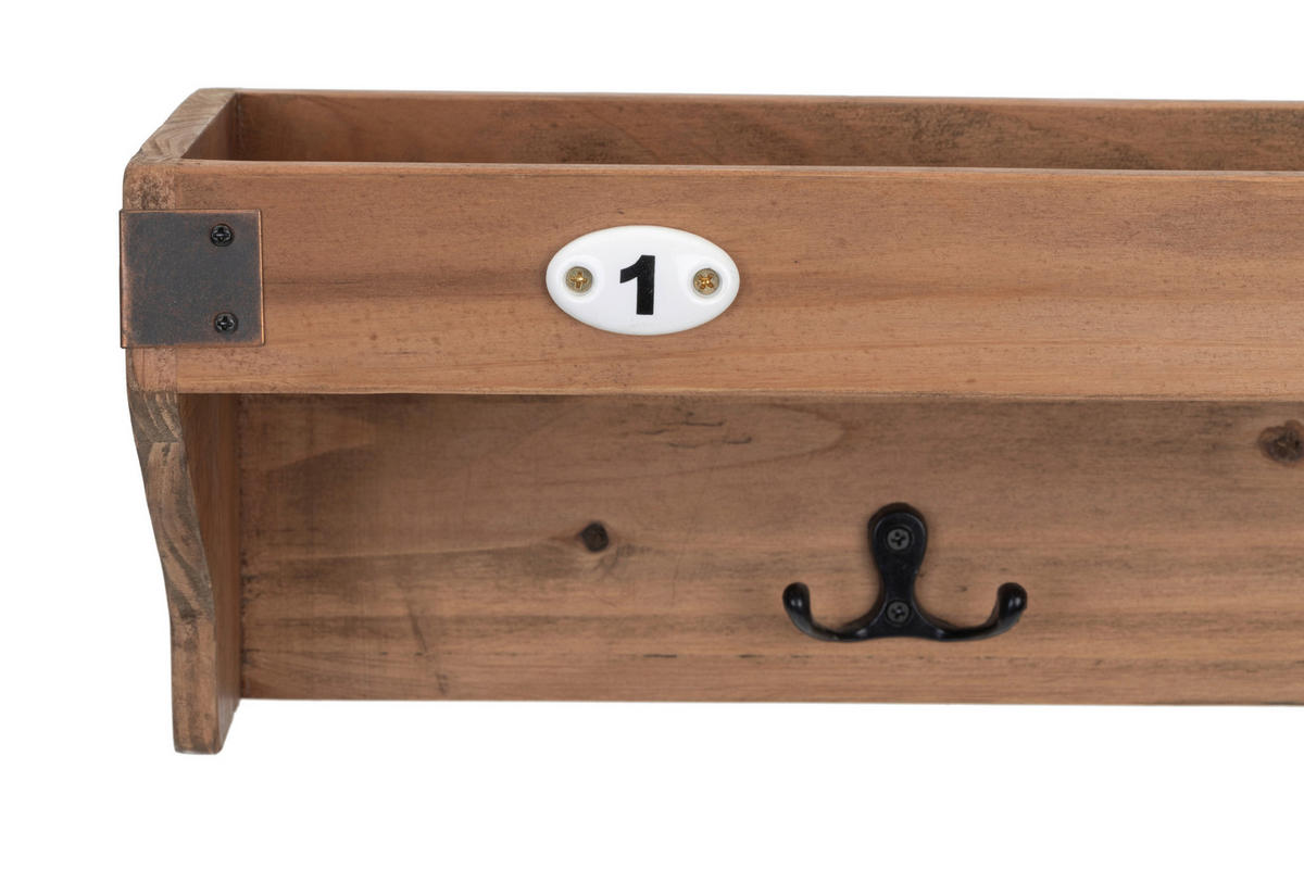 GARDEROBENLEISTE  in Tanne massiv  - LIFESTYLE, Holz/Metall (80/13/14cm) - Livetastic