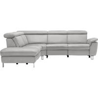 ECKSOFA  in Flachgewebe, Mikrofaser Hellgrau  239/271 cm  - Beige/Hellgrau, Design, Textil/Metall (239/271cm) - Cantus
