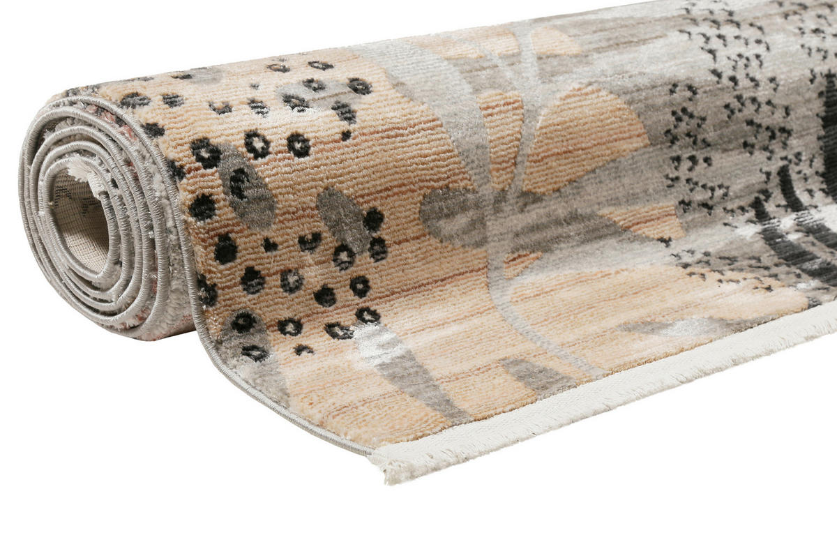 WEBTEPPICH 133/200 cm Florence Grau, Rot, Beige  - Beige/Rot, KONVENTIONELL, Textil (133/200cm) - Esprit