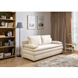 SCHLAFSOFA Struktur Creme  inkl. Rückenkissen, Armlehnenkissen, Bettkasten, Schlaffunktion, Rücken echt  - Creme/Schwarz, KONVENTIONELL, Kunststoff/Textil (195/93/83cm) - Carryhome