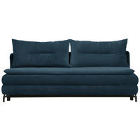 SCHLAFSOFA in Flachgewebe Blau  - Blau/Schwarz, MODERN, Textil/Metall (208/73/92/102cm) - Novel