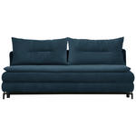 SCHLAFSOFA in Flachgewebe Blau  - Blau/Schwarz, MODERN, Textil/Metall (208/73/92/102cm) - Novel